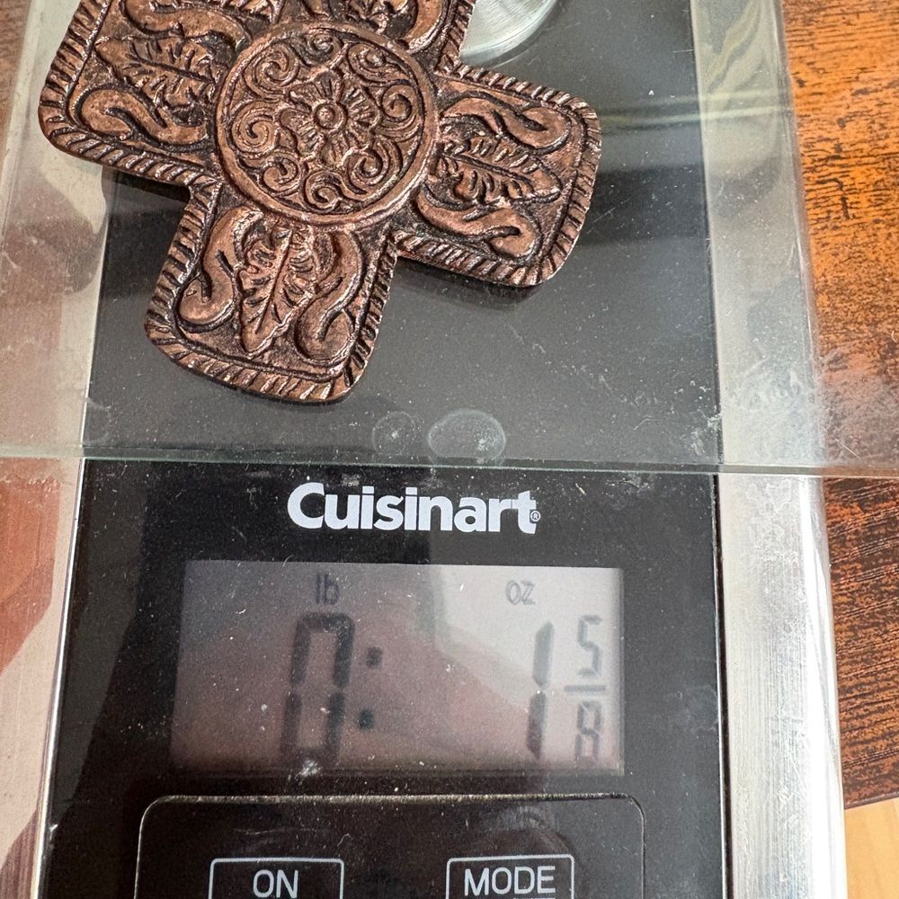 Copper Decorative Cross Necklace - Picture 8 of 10